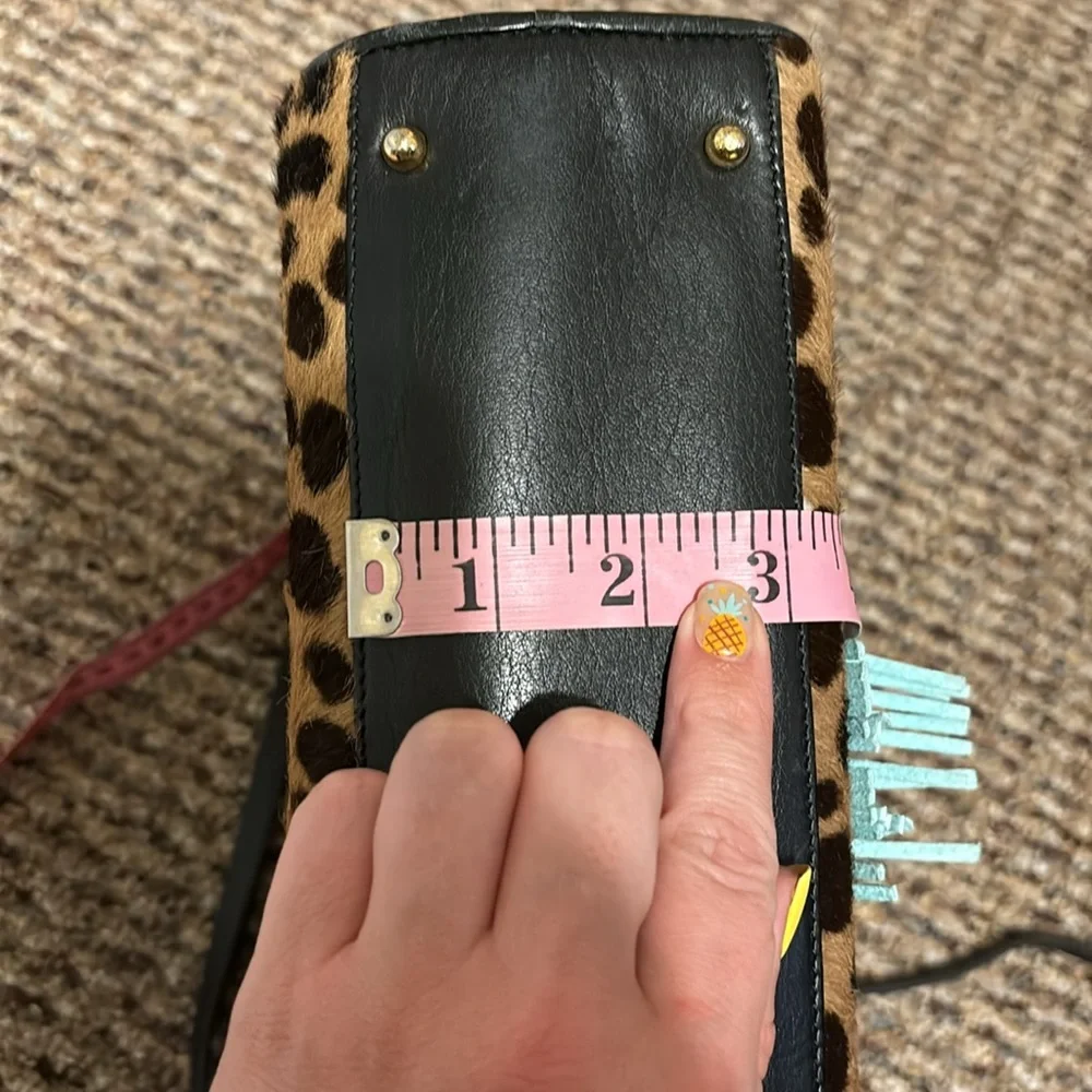 Western style leopard print crossbody